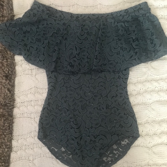 Fashion Nova Tops - Fashion Nova off the shoulder lace body suit